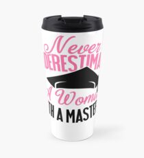 Savvy Turtle Master's Graduation Gift Design for Women with Masters Degree Travel Mug