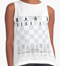 Chess, board game, strategic skill, players, checkered board, player, game,  sixteen pieces Contrast Tank