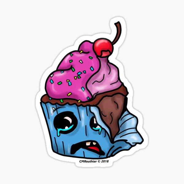 Cup Caked- New Defiled Cuisine , A Sad Food Series Sticker