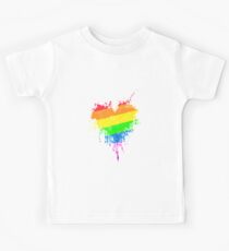 Human Beings Are Human Beings LGBT Pride Rainbow Heart Kids Tee