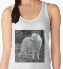 Arctic Wolf on the alert. Women's Tank Top