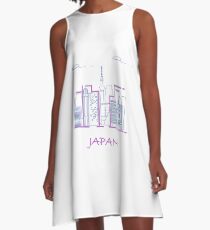 Unusual Japanese architecture. A-Line Dress