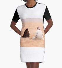 Man with a camel, Abu Dhabi, UAE Graphic T-Shirt Dress
