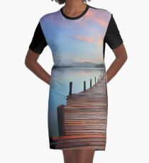 beach boardwalk Graphic T-Shirt Dress