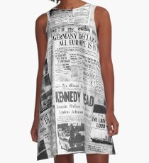 Newsprint 1 A-Line Dress