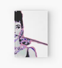Audrey Hepburn Psychedelic Pop Art Portrait Hardcover Journal