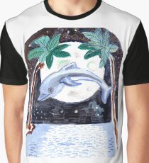 Dolphin by Moonlight Graphic T-Shirt