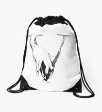 V, Hand Gestures Alphabet Drawstring Bag