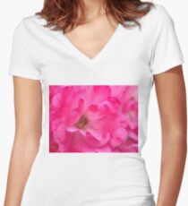 “Pink's Romance”, Photo Artwork Women's Fitted V-Neck T-Shirt