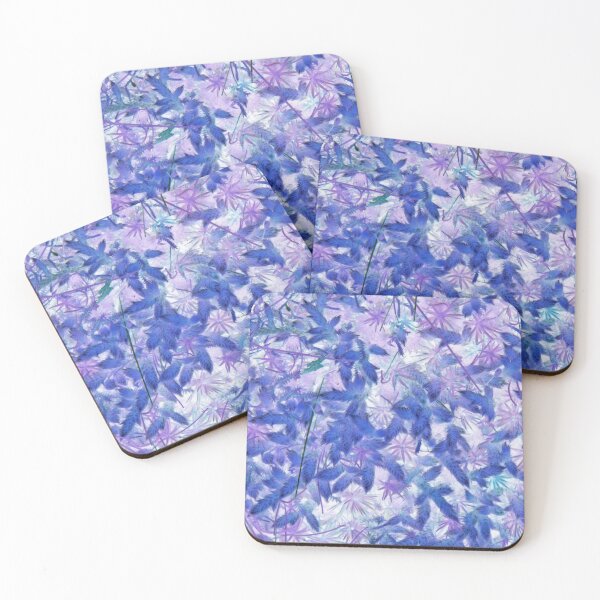 Blue Moss Coasters (Set of 4)