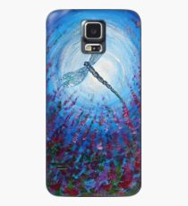 Dark Flower Dragonfly Moon Case/Skin for Samsung Galaxy