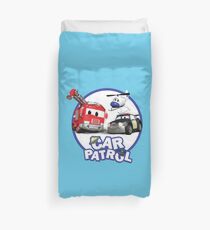 Car Patrol of Car City Duvet Cover