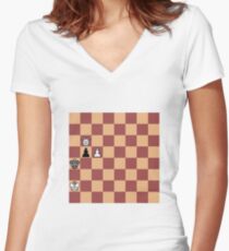 Chess, play chess, chess piece, chess set, chess master Women's Fitted V-Neck T-Shirt