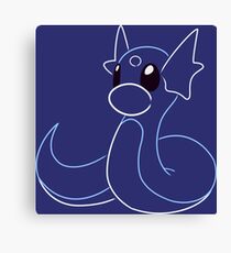 Minimalist Dragon Pokemon - Basic Canvas Print