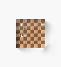 Game of Chess, #bishop, #capture, #castle, #check, #checkmate, #chess, #chessboard, #chessman Acrylic Block
