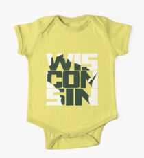 Wisconsin, USA Short Sleeve Baby One-Piece