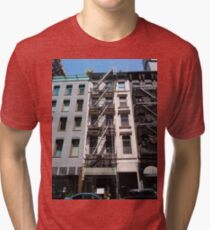 #Happiness #Building #Skyscraper #NewYork #Manhattan #Street #Pedestrians #Cars #Towers #morning #trees #subway #station #Spring #flowers #Brooklyn  Tri-blend T-Shirt