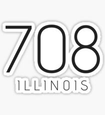ILLINOIS 708 • BLACK Sticker