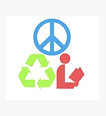 RGB Peace Recycle Read Photographic Print