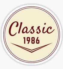 1986 Birthday Gift Vintage Classic 32nd Birthday Present Sticker
