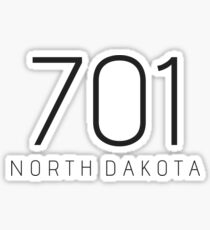 NORTH DAKOTA 701 • BLACK Sticker