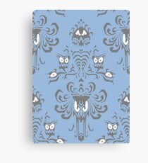 Blue Haunted Mansion Pattern Canvas Print