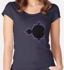 Mandelbrot 002 Tailliertes Rundhals-Shirt