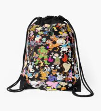 Retro Cartoons rugrats 80s 90s tv show cartoon rockos life Drawstring Bag