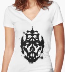 Inkblot Test, Verdict Psycho Women's Fitted V-Neck T-Shirt