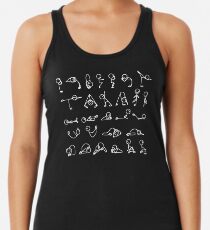 Hot Yoga : 26 plus 2 {White Figures} Racerback Tank Top