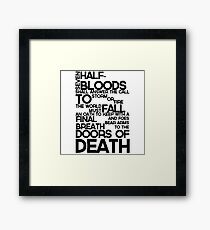 Heroes of Olympus Prophecy Framed Print