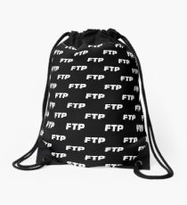 ALL OVER FUCK THE POPULATION FTP (ALL ENABLED) Drawstring Bag