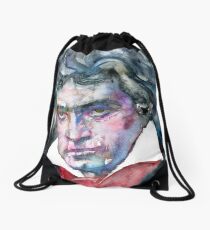 LUDWIG VAN BEETHOVEN - watercolor portrait.2 Drawstring Bag