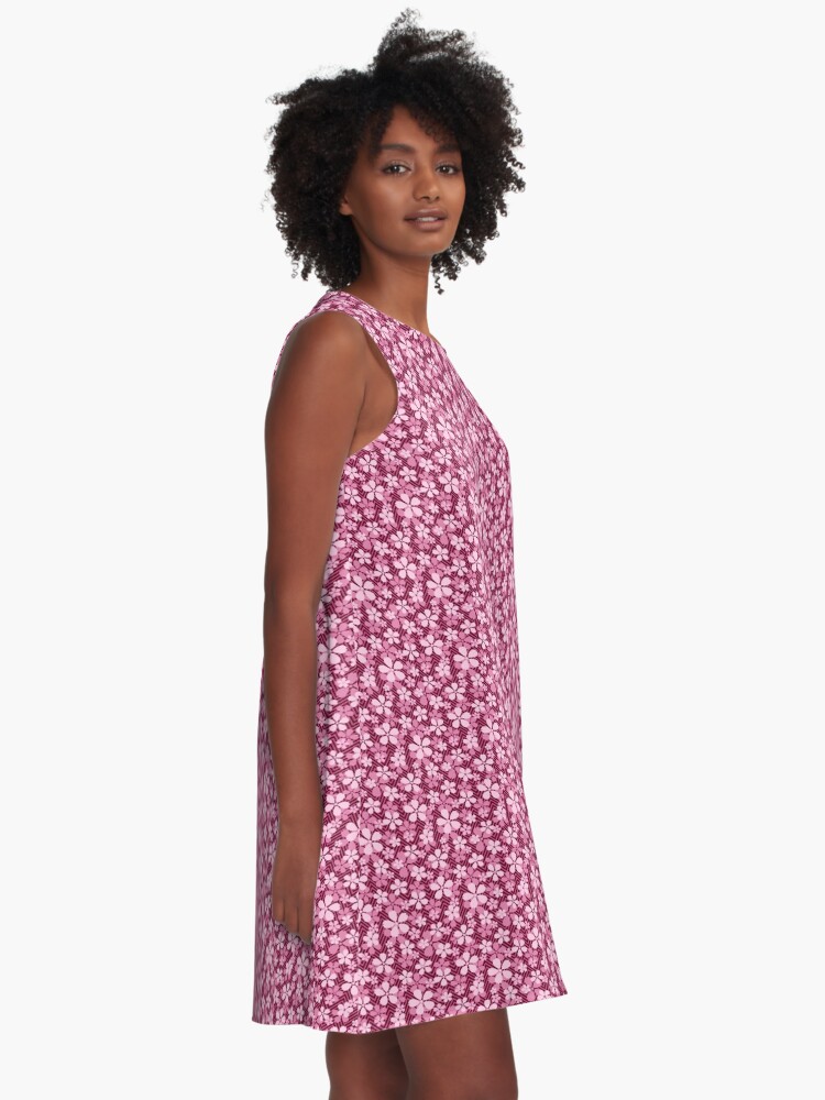 Alternate view of Sakura Chevron in Rose A-Line Dress
