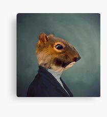 Portrait of Sir Squirrel Canvas Print