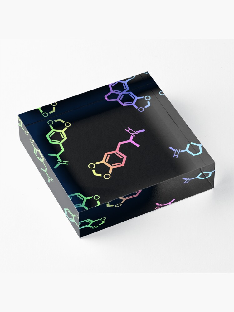 Alternate view of MDMA (Ecstasy) Molecule Pattern Acrylic Block