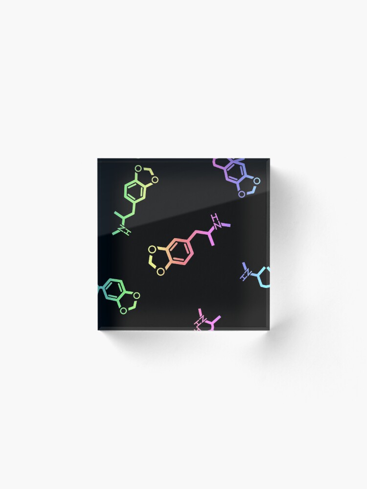 Alternate view of MDMA (Ecstasy) Molecule Pattern Acrylic Block