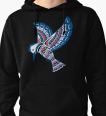 Kingfisher Pacific Northwest Native American Style Art Pullover Hoodie