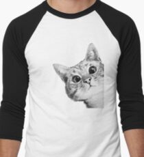 hinterhältige Katze Baseballshirt für Männer