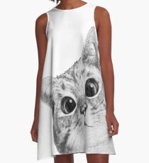 sneaky cat A-Line Dress