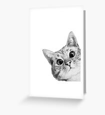 sneaky cat Greeting Card
