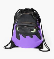 Upside Down Toothless Drawstring Bag