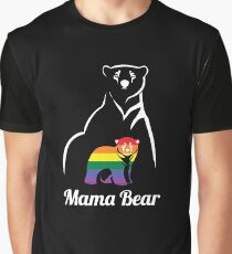 LGBT Mama Bear Gay Pride Equal Rights Rainbow Gift Graphic T-Shirt