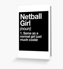 Netball Girl Definition Funny & Sassy Sports Design Greeting Card