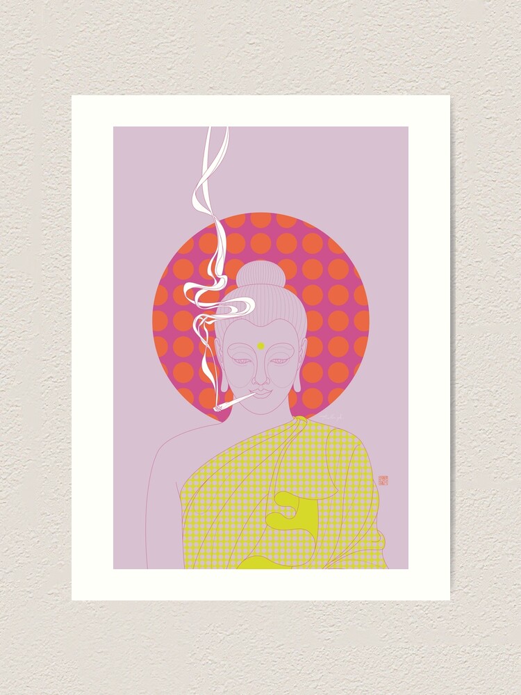 Alternate view of Buddha : Give Peace a Chance! (PopArtVersion) Art Print