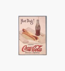 Coca Cola Hot Dog Art Board Print