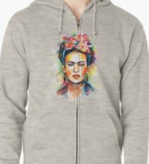 Frida Kahlo Hoodie mit Reißverschluss