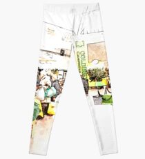 Stall of the Farmers market Leggings