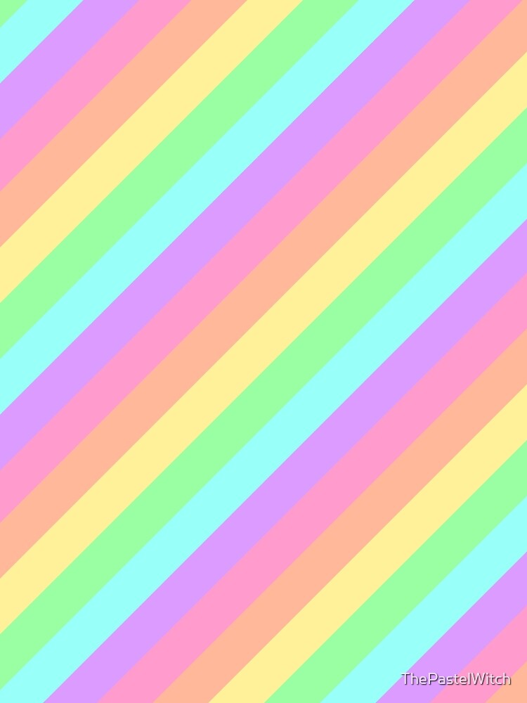 "Pastel Rainbow Diagonal Stripes" T-shirt by ThePastelWitch | Redbubble