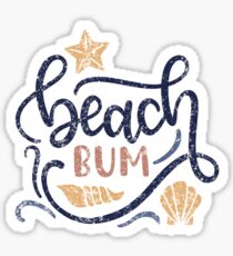 Beach Bum Distressed Beach Sticker